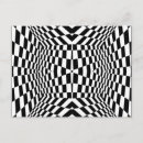 Search for black and white geometric patterns postcards Design