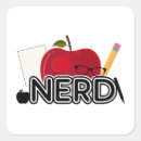 Search for nerd square stickers Geek