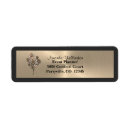 Search for black and rose gold return address labels Floral