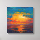 Search for abstract landscape painting canvas prints Sunset