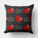 Search for red heart design pillows Black