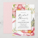 Search for pink floral bridal shower invitations Modern