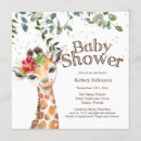 Search for giraffe baby shower invitations Greenery