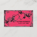Recherche de tatouage de coeur cartes visite Rose