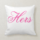 Search for his and hers pillows Couple
