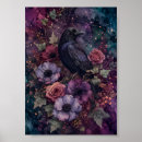 Search for gothic crow art Moody floral