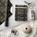 Search for 100th birthday wrapping paper Black and gold