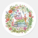 Search for stack of books stickers Watercolor