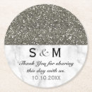 Search for silver and white coasters Sparkly