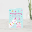 Recherche de 4ème anniversaire cartes Gâteau
