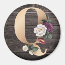 Recherche de lettres fleuries magnets Monogramme