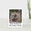 Recherche de singe drôle invitations Parti