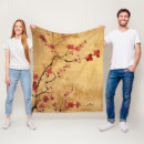 Search for japanese cherry blossom blankets Floral