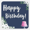 Search for floral birthday cake stickers Watercolor