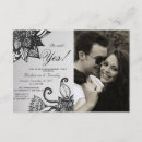 Recherche de motif floral noir blanc invitations Couple