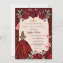 Recherche de couronne rouge invitations Quinceanera