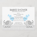 Search for blue and grey baby shower invitations Elephant
