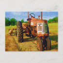 Recherche de tracteur rouge cartes postales Agriculture