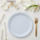 Search for blue gingham plates Baby shower