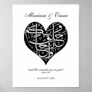 Recherche de coeur noir et blanc posters En forme de coeur
