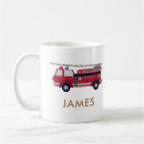Search for red fire truck mugs Fireman