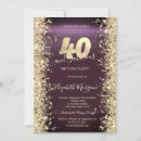 Search for glam 40th birthday invitations Metallic