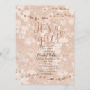Recherche de rose gold baby girl shower invitations Étinceler