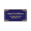 Search for art deco wedding return address labels Gatsby