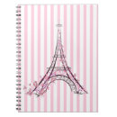 Search for paris france eiffel tower notebooks Pink