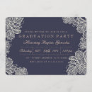 Search for lace graduation invitations Navy