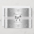Search for girls 17th birthday invitations Silver