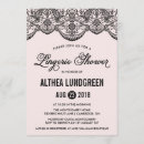 Search for pink black lingerie party invitations Lace