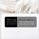 Search for silver and black return address labels Graduation
