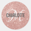 Search for blush pink monogram stickers Glitter