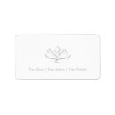 Search for lotus flower return address labels Floral
