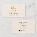 Recherche de anneaux de mariage cartes visite Élégant