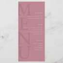 Recherche de rose mariage menus Minimaliste