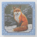 Recherche de renard rouge dessous de verres Noël