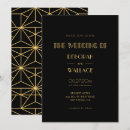Search for roaring 20s wedding invitations Black and gold