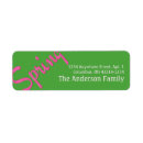 Search for words return address labels Green