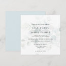 Search for blue floral square wedding invitations Rustic