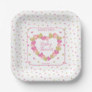Recherche de valentine assiettes Baby shower fille
