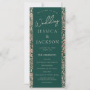 Search for green gold wedding programs Botanical