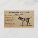 Search for hunting business cards Sport