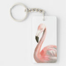 Search for flamingo rectangular keychains Watercolor