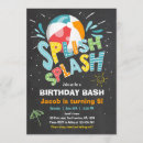 Search for splish splash birthday invitations Pool party