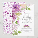 Search for purple floral birthday invitations Butterflies