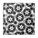 Search for black and white flower tiles Vintage