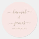 Search for blush and gold wedding stickers Girly