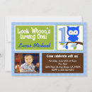 Recherche de premier de hibou anniversaire invitations Moderne